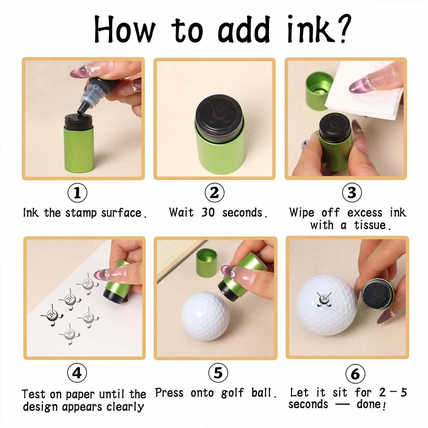 Personalized Golf Ball Stamp | Custom Ball Stamp| Golf Ball Marker | Golf Accessories 683713