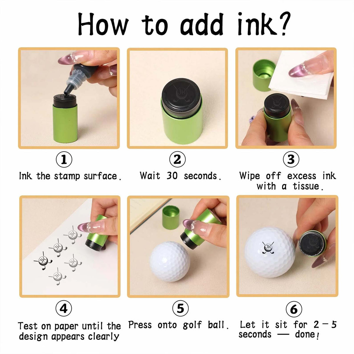 Personalized Golf Ball Stamp | Custom Ball Stamp| Golf Ball Marker | Golf Accessories 683713