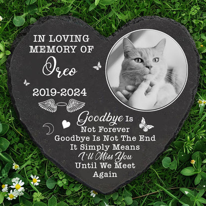 Goodbye Is Not Forever Goodbye Is Not The End Stone, Personalized Photo Memorial Stone, Gifts For Loss of Loved One 682009