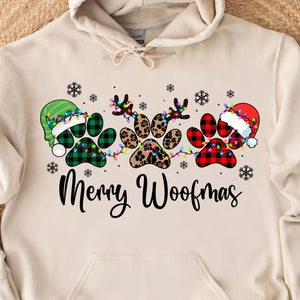 Merry Woofmas Sweatshirt, Pet Lovers Christmas Sweatshirt, Happy Christmas Ugly Sweatshirt - K1491