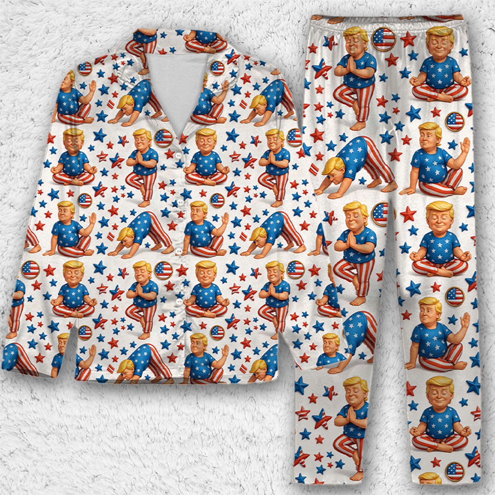 President Donald Trump Pajamas, Funny Trump Yoga Pajamas, Trump Pajamas For Christmas 683445 - GOP