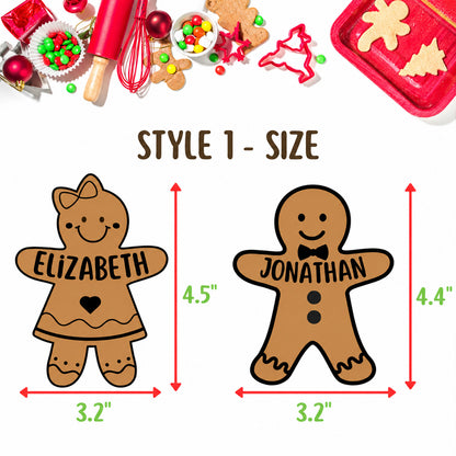 Personalized Gingerbread Cookie Cutter & Stamp, Custom Name Boy Girl Christmas Cookie Stamp 686774 WFD