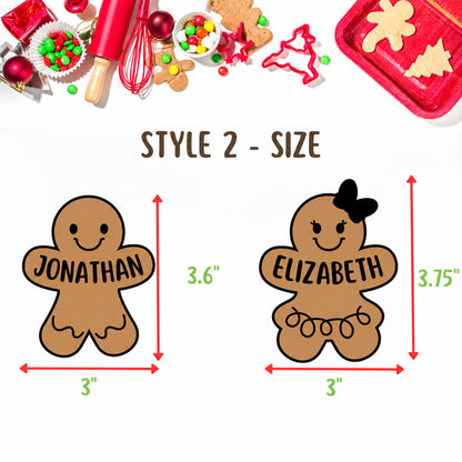 Personalized Gingerbread Cookie Cutter & Stamp, Custom Name Boy Girl Christmas Cookie Stamp 686774 WFD