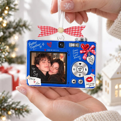 Custom Photo Couple Digital Camera Acrylic Ornament, Personalized Christmas Ornament, Gift for Couple 686517 WFD