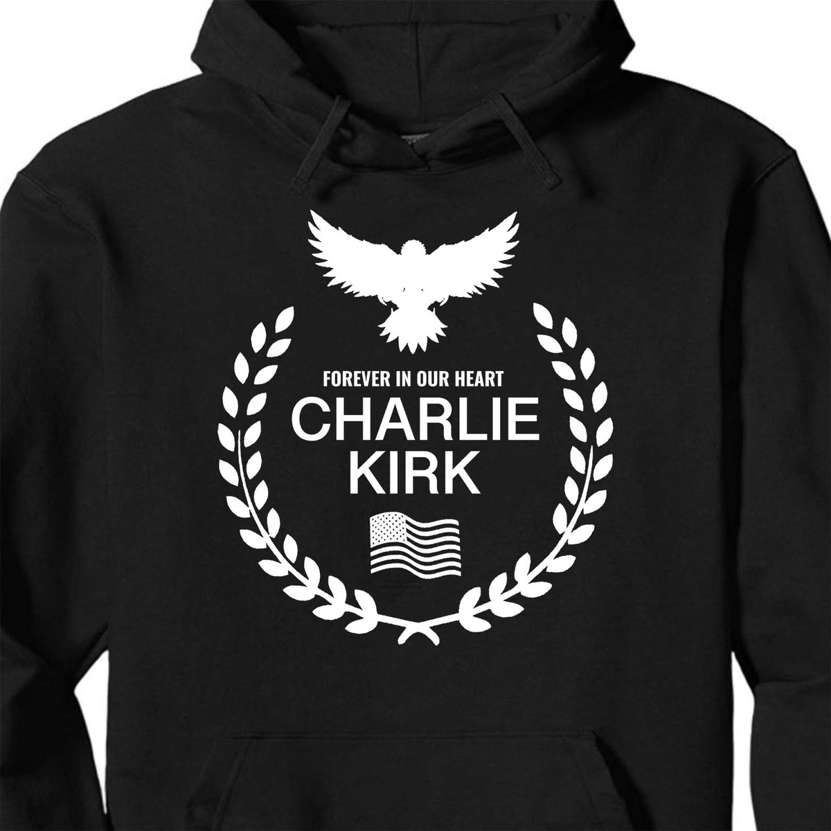 In Memory of Charlie Kirk Sweatshirt | Forever In Our Heart Memorial Sweater | Conservative Free Speech & Human Rights Pullover 682923