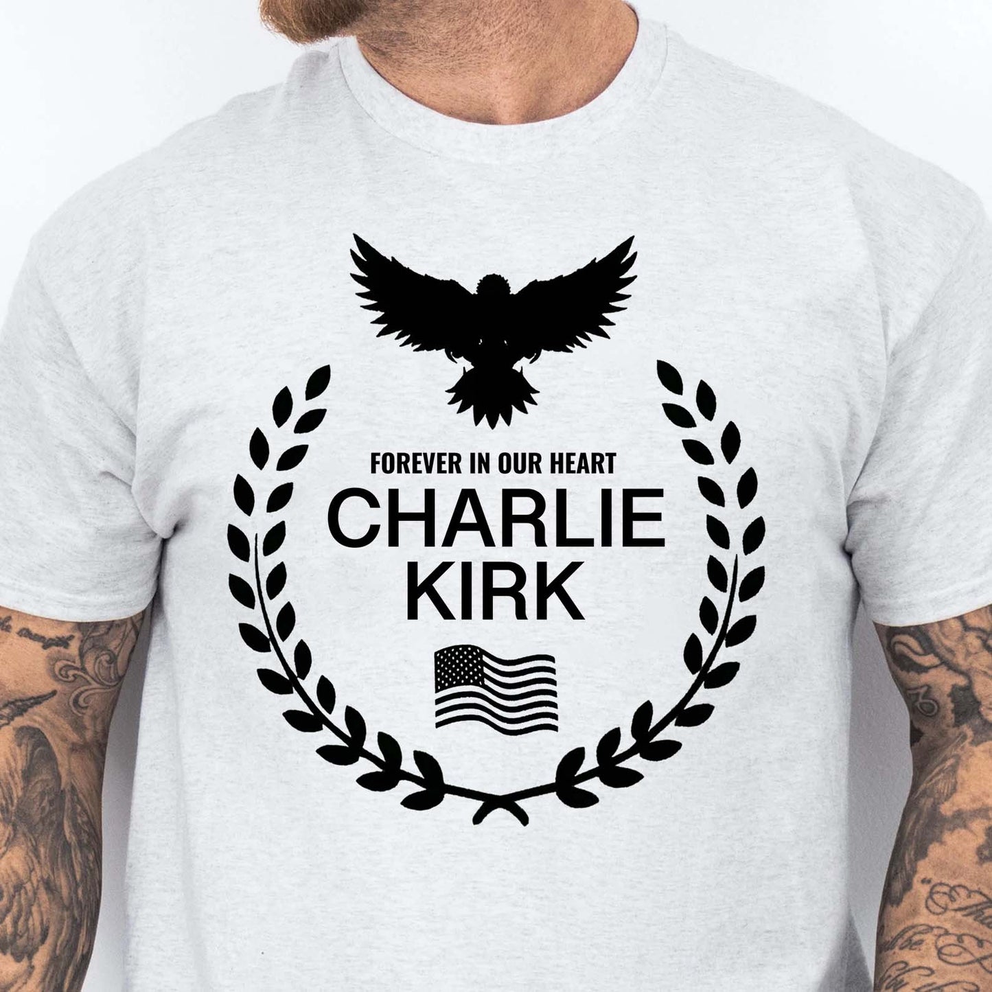 Charlie Kirk Memorial Sweatshirt | Forever In Our Heart Tribute Pullover | Conservative Free Speech Sweater | Human Rights Apparel 682923