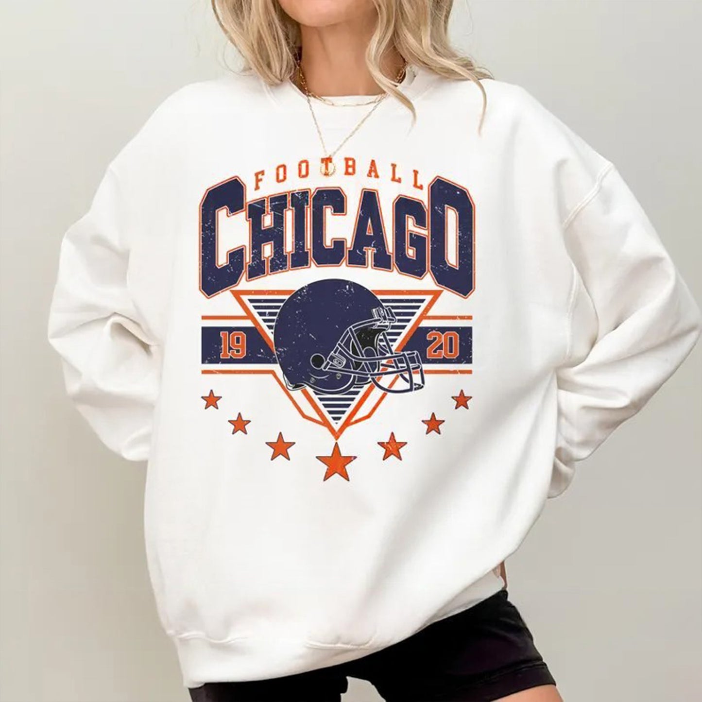Chicago Football Vintage Bright Shirt, Retro Chicago Bear Football Sweatshirt, Chicago Bear Fan Gift 684151