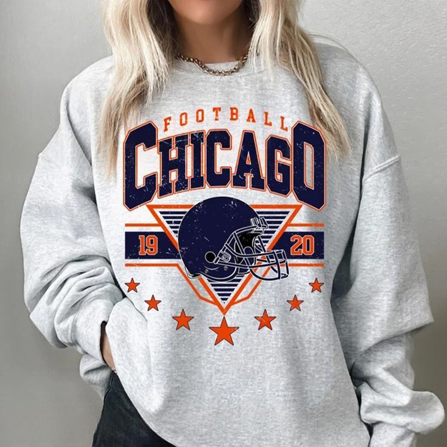 Chicago Football Vintage Bright Shirt, Retro Chicago Bear Football Sweatshirt, Chicago Bear Fan Gift 684151