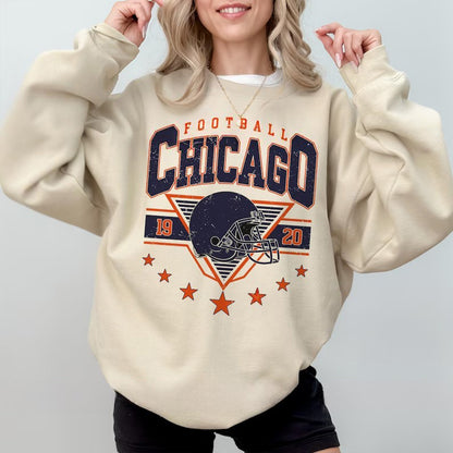 Chicago Football Vintage Bright Shirt, Retro Chicago Bear Football Sweatshirt, Chicago Bear Fan Gift 684151