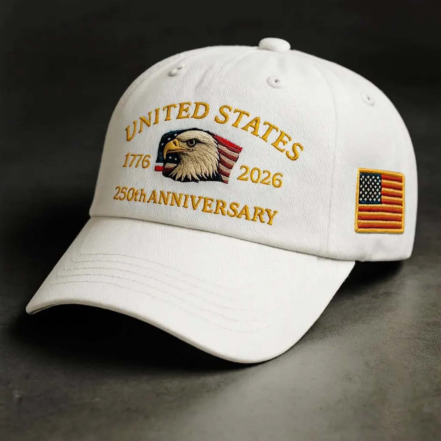 250 Years Anniversary Trucker Hat | 250th Anniversary Embroidered Trucker Hat | U.S. Tribute Retro Cap Hat BX25