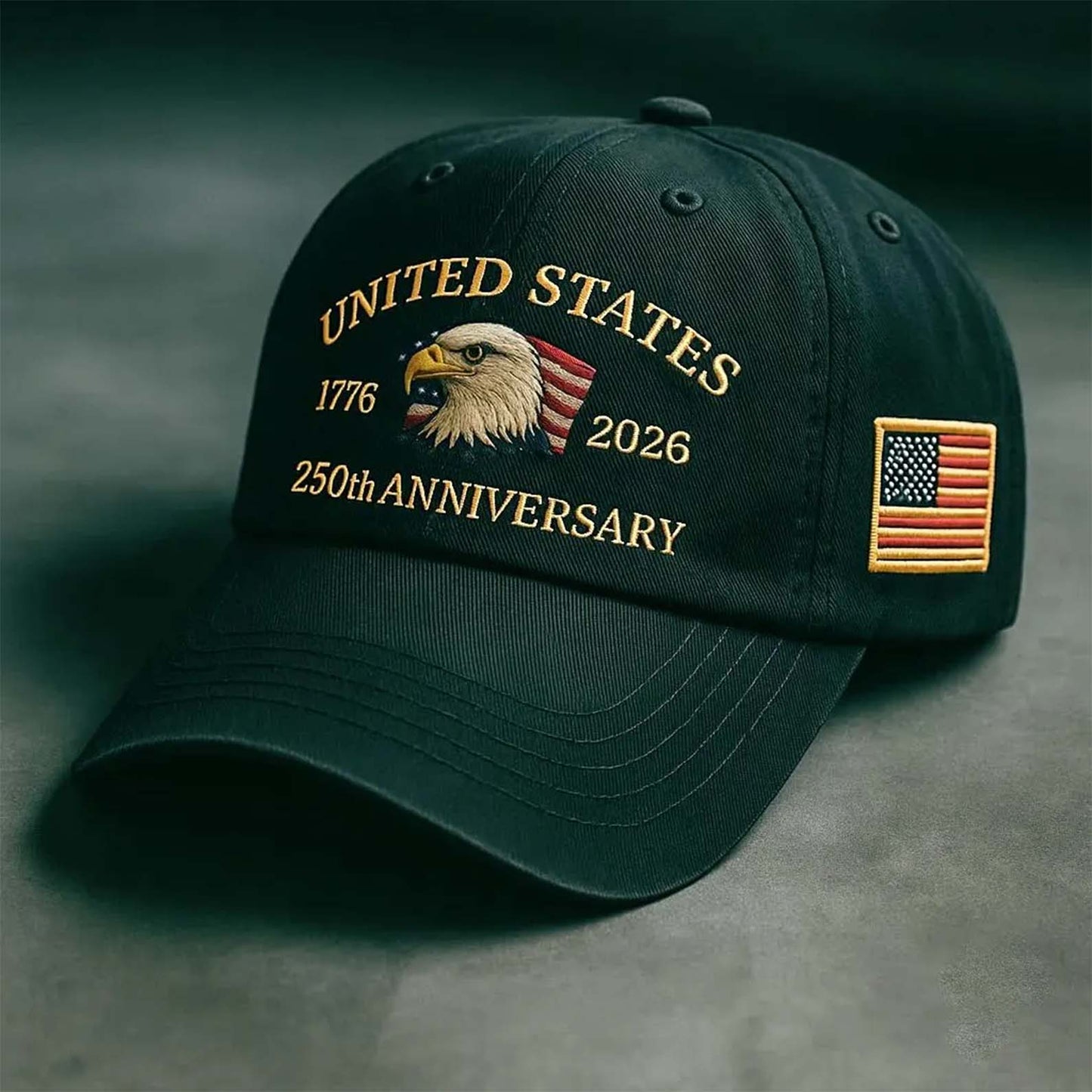 250 Years Anniversary Trucker Hat | 250th Anniversary Embroidered Trucker Hat | U.S. Tribute Retro Cap Hat BX25