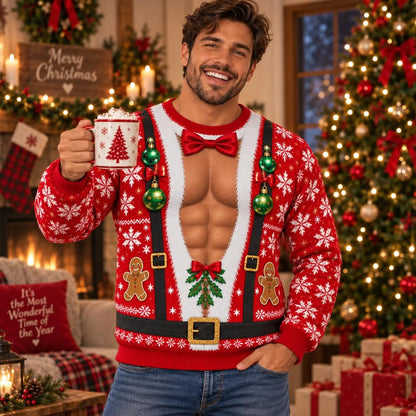 Funny Matching Ugly Christmas Sweater for Couples Naughty Xmas Sweatshirt 686868 WFD