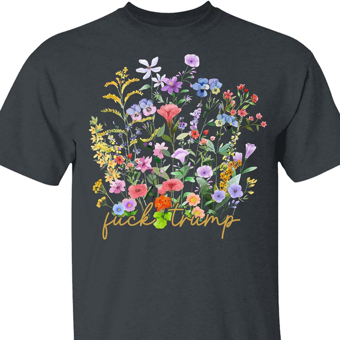 Subtle Fuck Trump Shirt - Ditsy Floral 8647 Anti Trump Tee, Democrat & Anti Republican Parody Shirt 682195