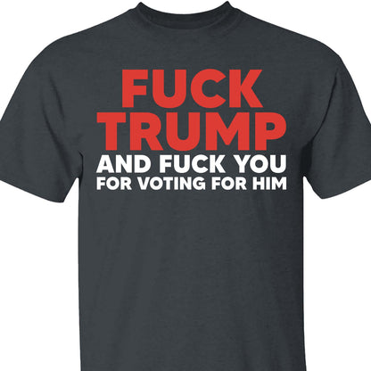 Funny Fuck Trump T-Shirt - 8647 Anti Trump Political Shirt, Anti-Republican Tee for Kamala Supporters Dark Shirt 682213