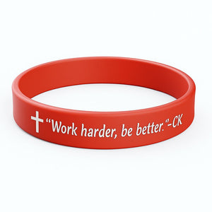 Work Harder Be Better Charlie Kirk Printed Silicone Bracelet | Justice Charlie Kirk Memorial Silicone Wristbands 683137