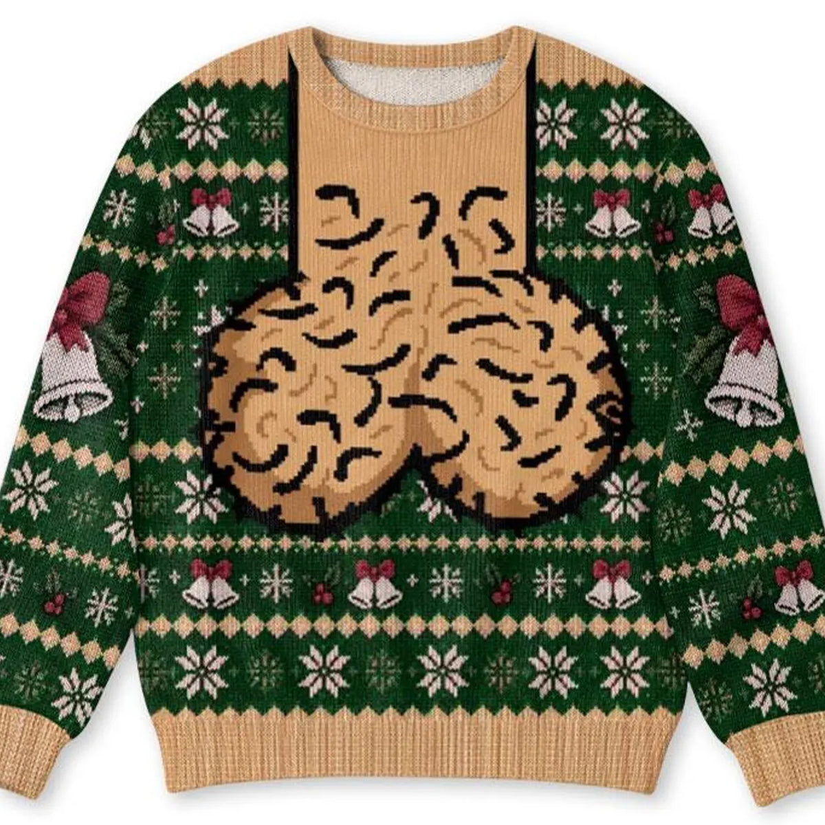 Personalized Jingle Balls Christmas AOP Sweatshirt, Funny Ugly Sweater Gift for Men, Husband Dad 686276 WFD