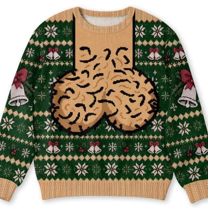 Personalized Jingle Balls Christmas AOP Sweatshirt, Funny Ugly Sweater Gift for Men, Husband Dad 686276 WFD