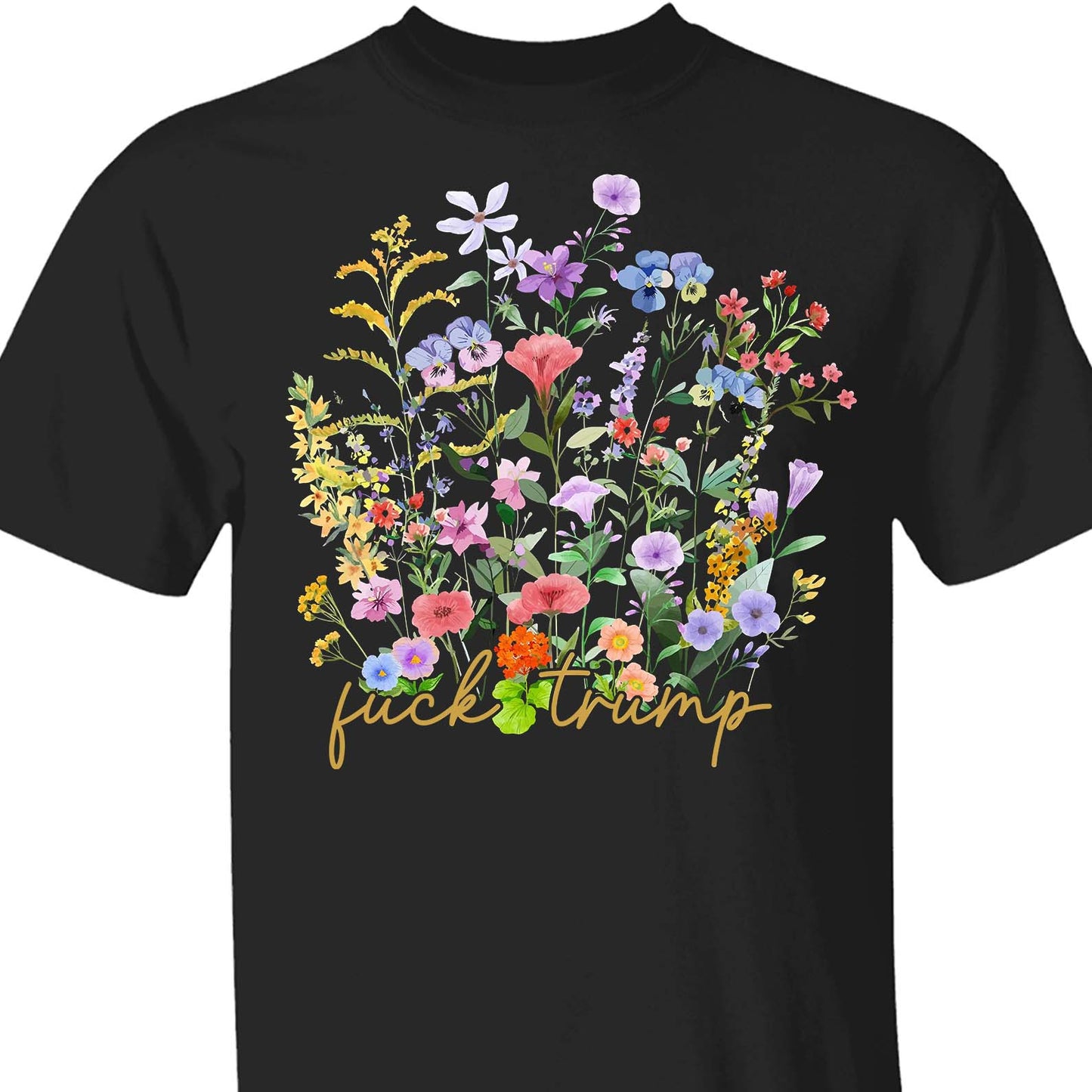 Subtle Fuck Trump Shirt - Ditsy Floral 8647 Anti Trump Tee, Democrat & Anti Republican Parody Shirt 682195