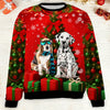 Custom Photo Christmas Pet Sweatshirt, Personalized Photo Ugly Sweater, Christmas All-Over-Printed Sweatshirt 682672