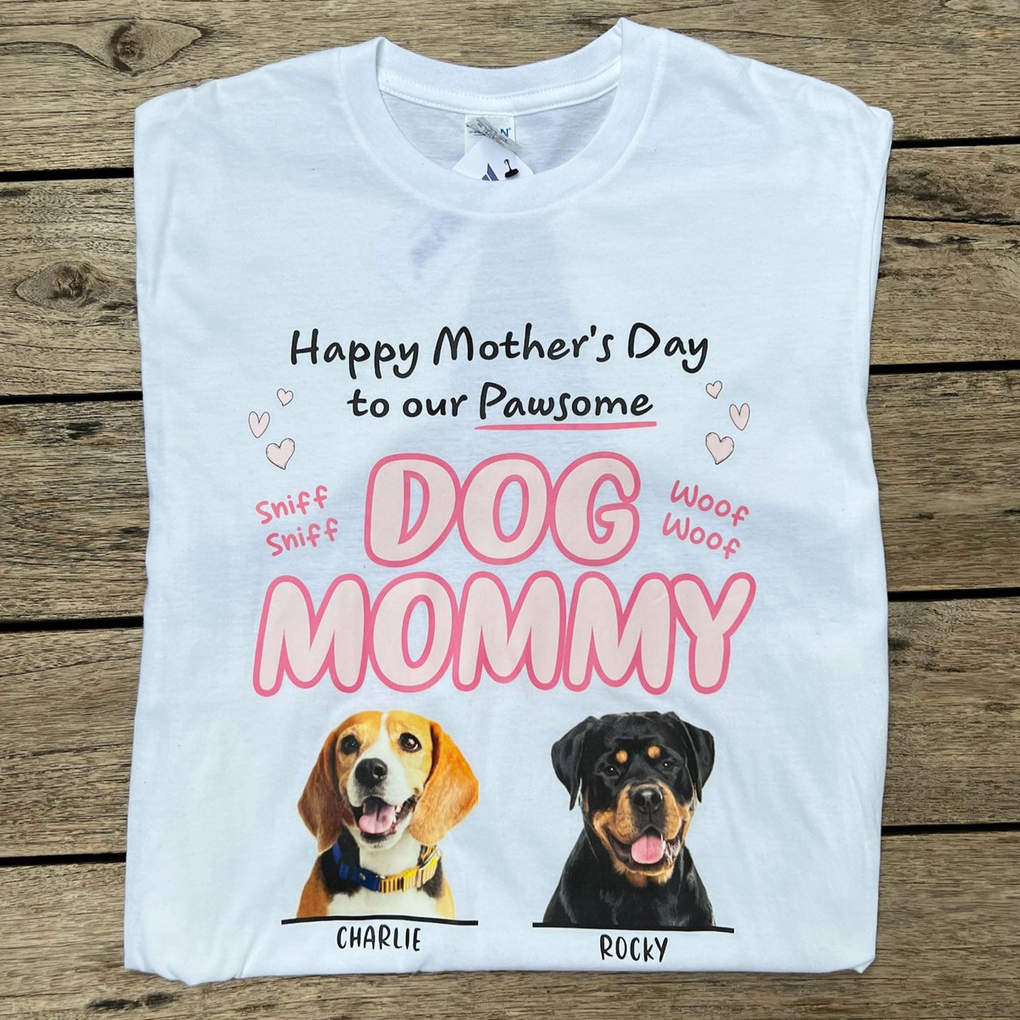 Personalized Custom Photo Dog Shirt Gift For Mom Dad C658