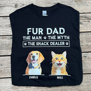 The Man The Myth The Snack Dealer Personalized Custom Photo Dog Cat Dad Shirt C649