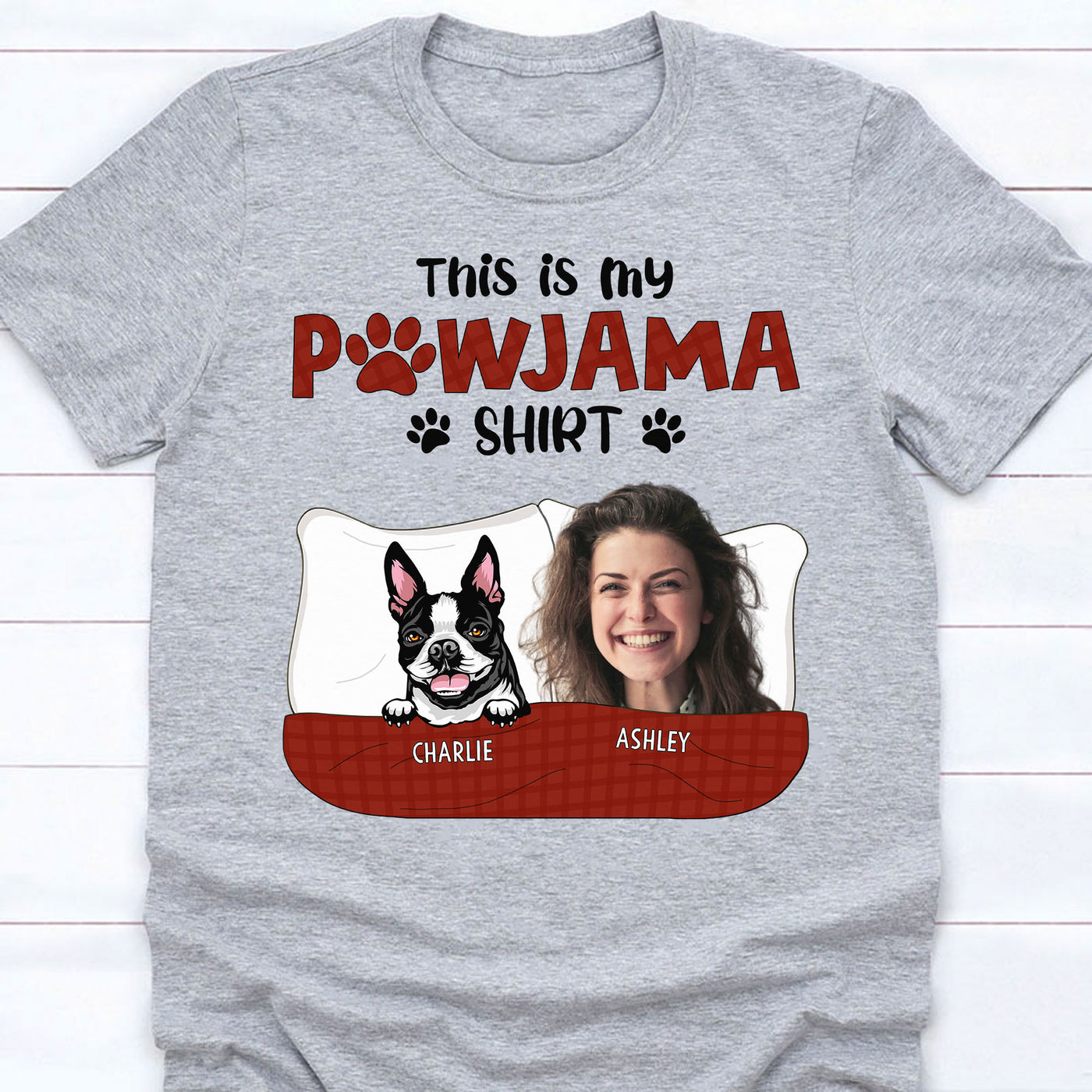 This Is My Pawjama Shirt Personalized Custom Photo Dog Shirt — The Red ...