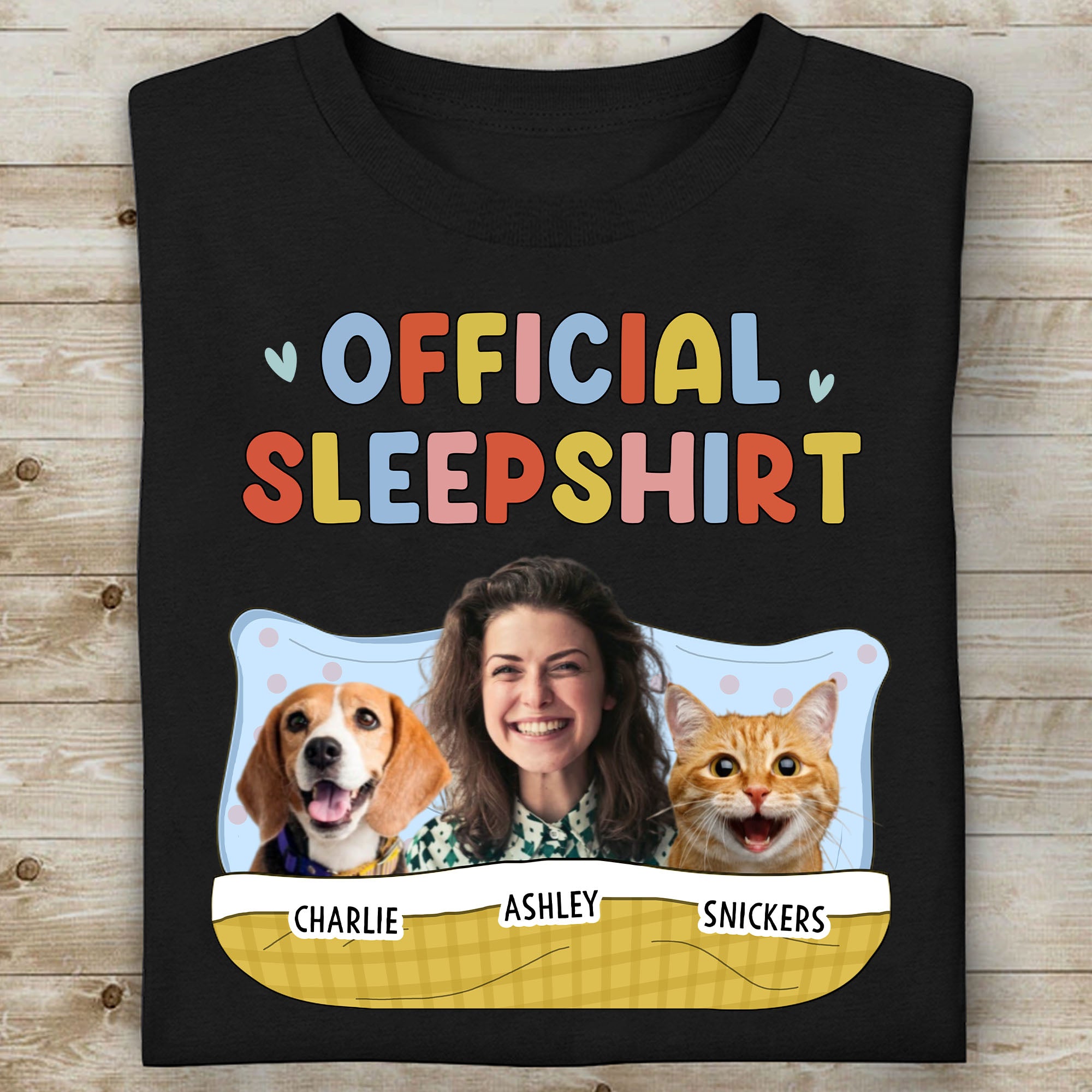 Official Sleepshirt Personalized Custom Photo Dog Cat Shirt C554V2