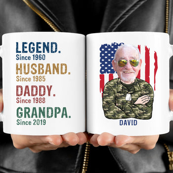 Legend Husband Daddy Grandpa Since Personalized Custom Photo Mug C605