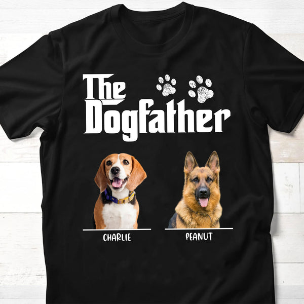The Dog Father Personalized Custom Photo Dog Dad Shirt – The Red First