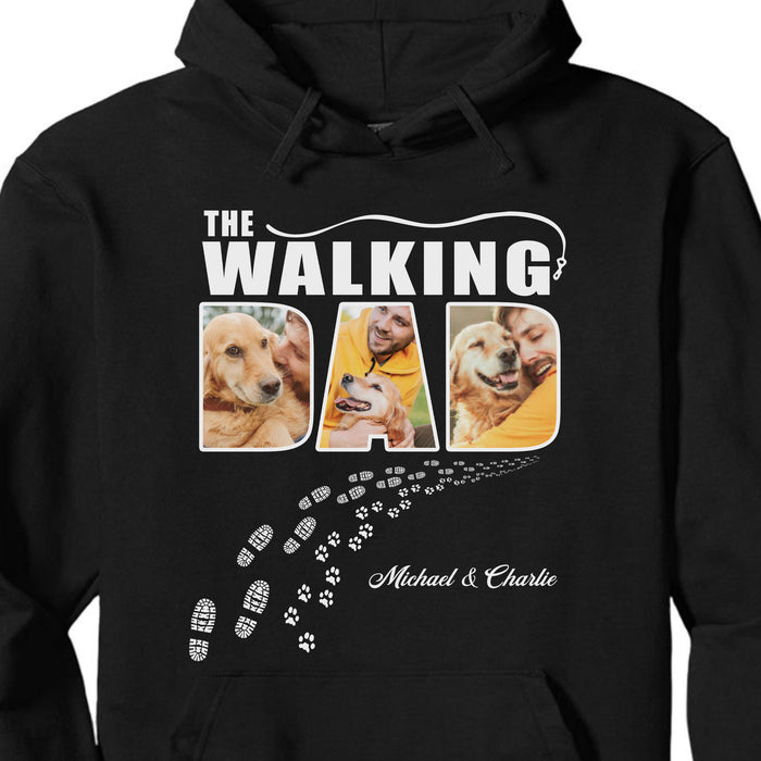 The Walking Dad Mom Personalized Custom Photo Dog Shirt C671