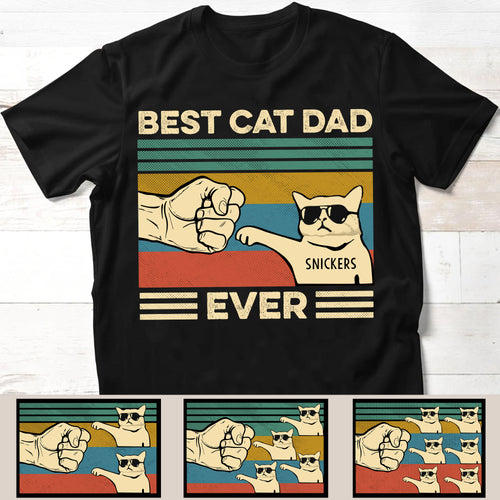 Best Cat Dad Ever Personalized Custom Cat Dad Shirt C525