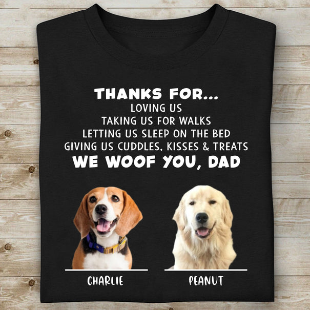 Personalized Custom Photo Dog Shirt Gift For Dad Mom