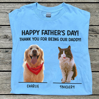 Personalized Custom Photo Dog Cat Shirt Gift For Dad Mom C672
