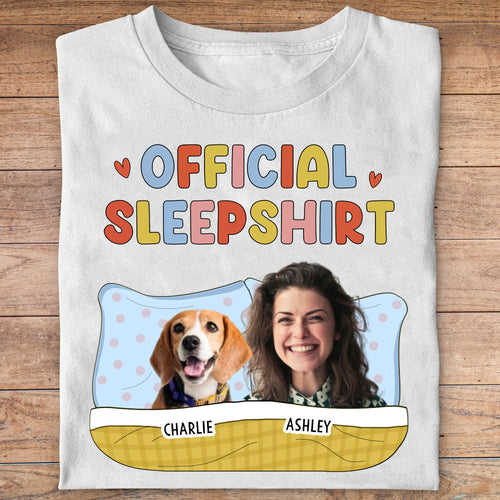 Official Sleepshirt Personalized Custom Photo Dog Cat Shirt C554V3