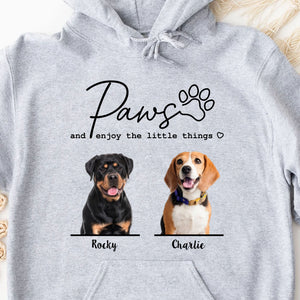 Enjoy The Little Things Personalized Custom Photo Dog Shirt C660