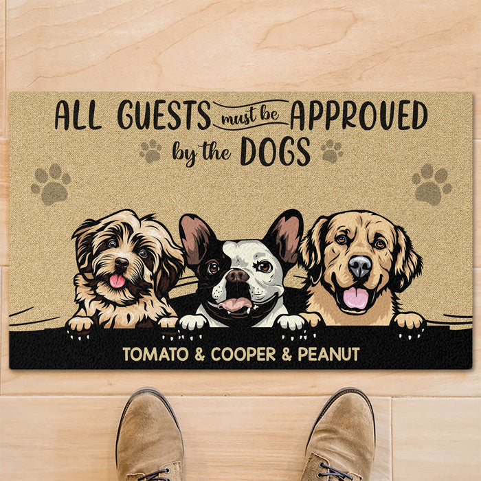 All Guests Must Be Approved Personalized Custom Photo Dog Doormat C655