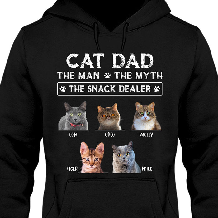 The Man The Myth The Snack Dealer Personalized Custom Photo Dog Cat Dad Shirt C649