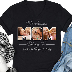 Awesome Daddy Mommy Personalized Custom Photo Dad Mom Shirt C669