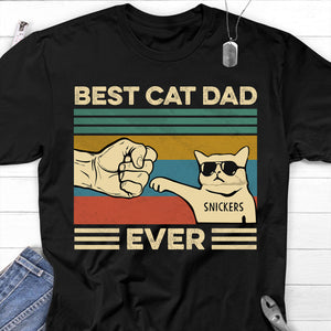 Best Cat Dad Ever Personalized Custom Cat Dad Shirt C525