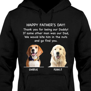 Thank You Being Daddy Dog Dad Personalized Custom Photo Dark Shirt