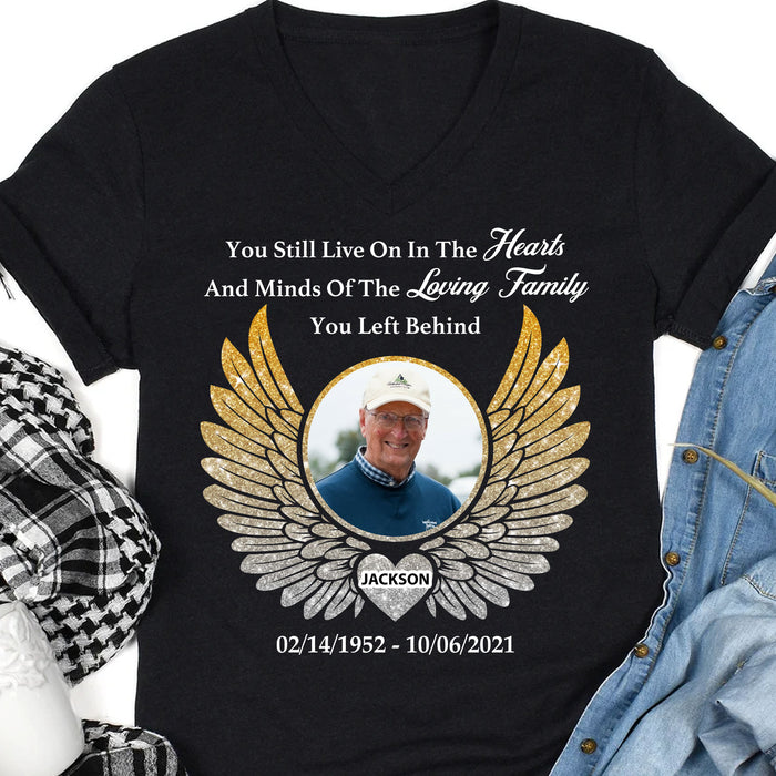 Hearts And Minds Personalized Custom Photo Memorial Shirt C654