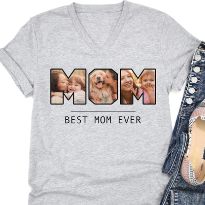 Personalized Custom Photo Mom Dad Bright Shirt C668