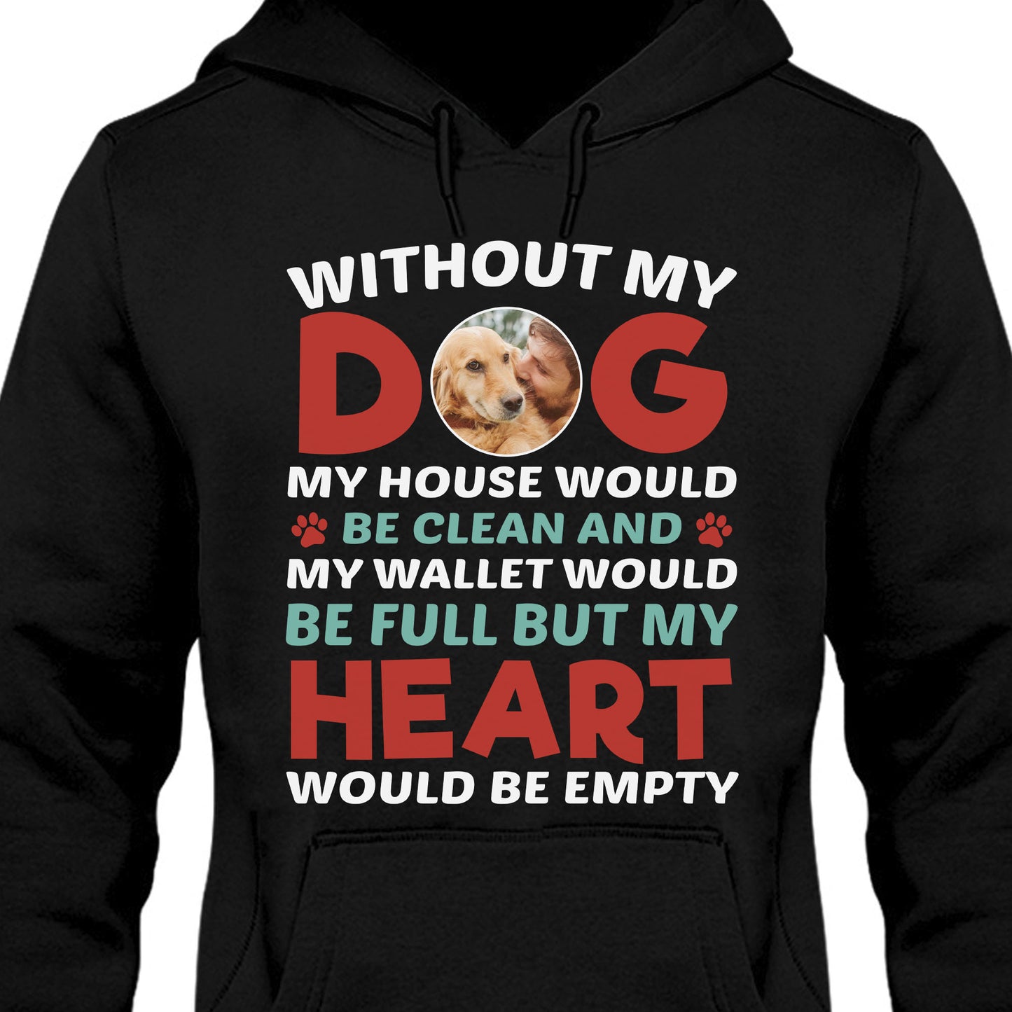 Without My Dog My Heart Would Be Empty Personalized Custom Photo Dog Shirt C687