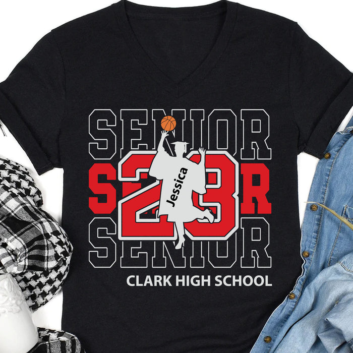 Basketball Senior 2023 Personalized Custom Graduation Shirt C643