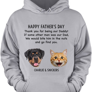 Thank You For Being My Dad Mom Personalized Custom Photo Dog Cat Pet Shirt C600