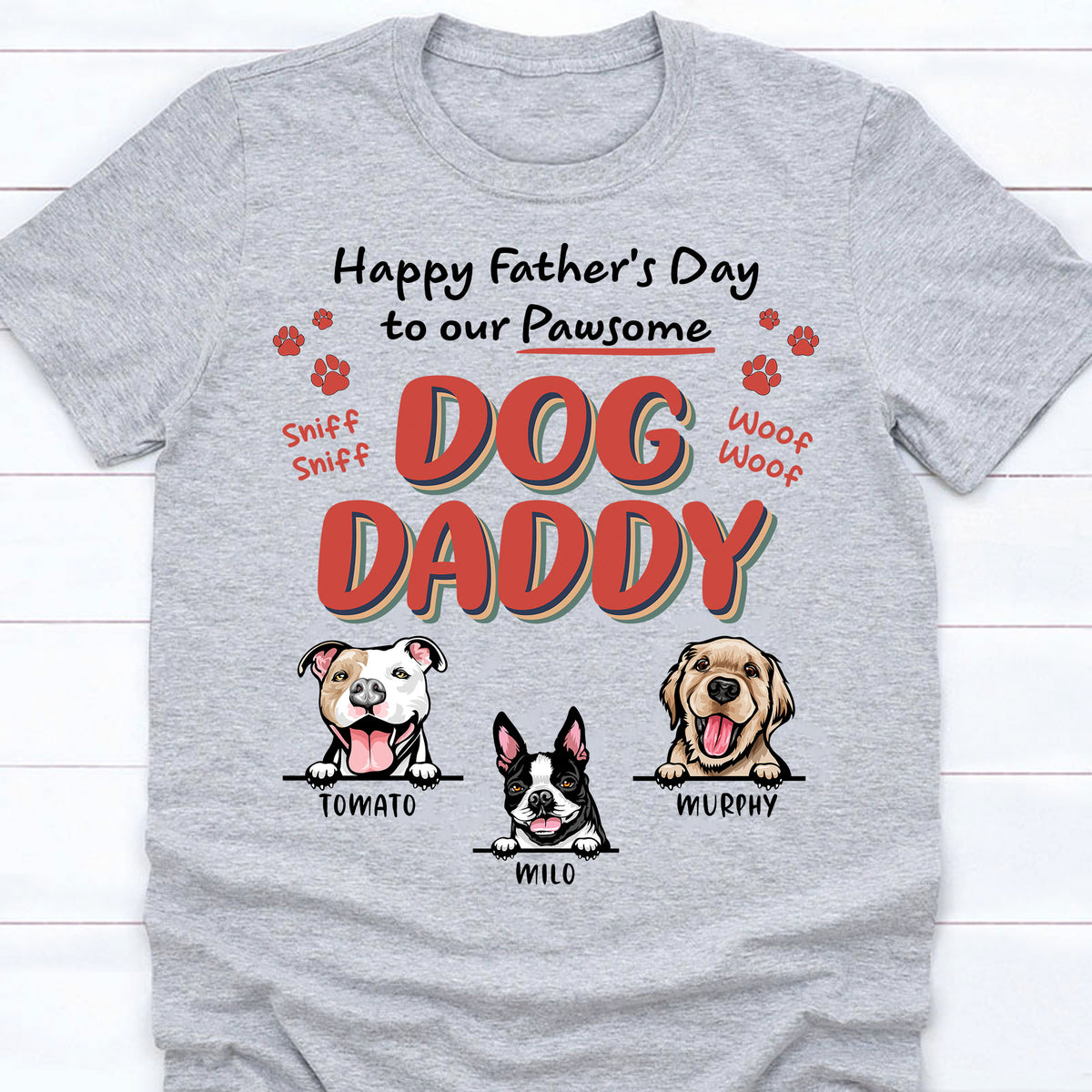 Personalized Custom Photo Dog Shirt Gift For Mom Dad C658