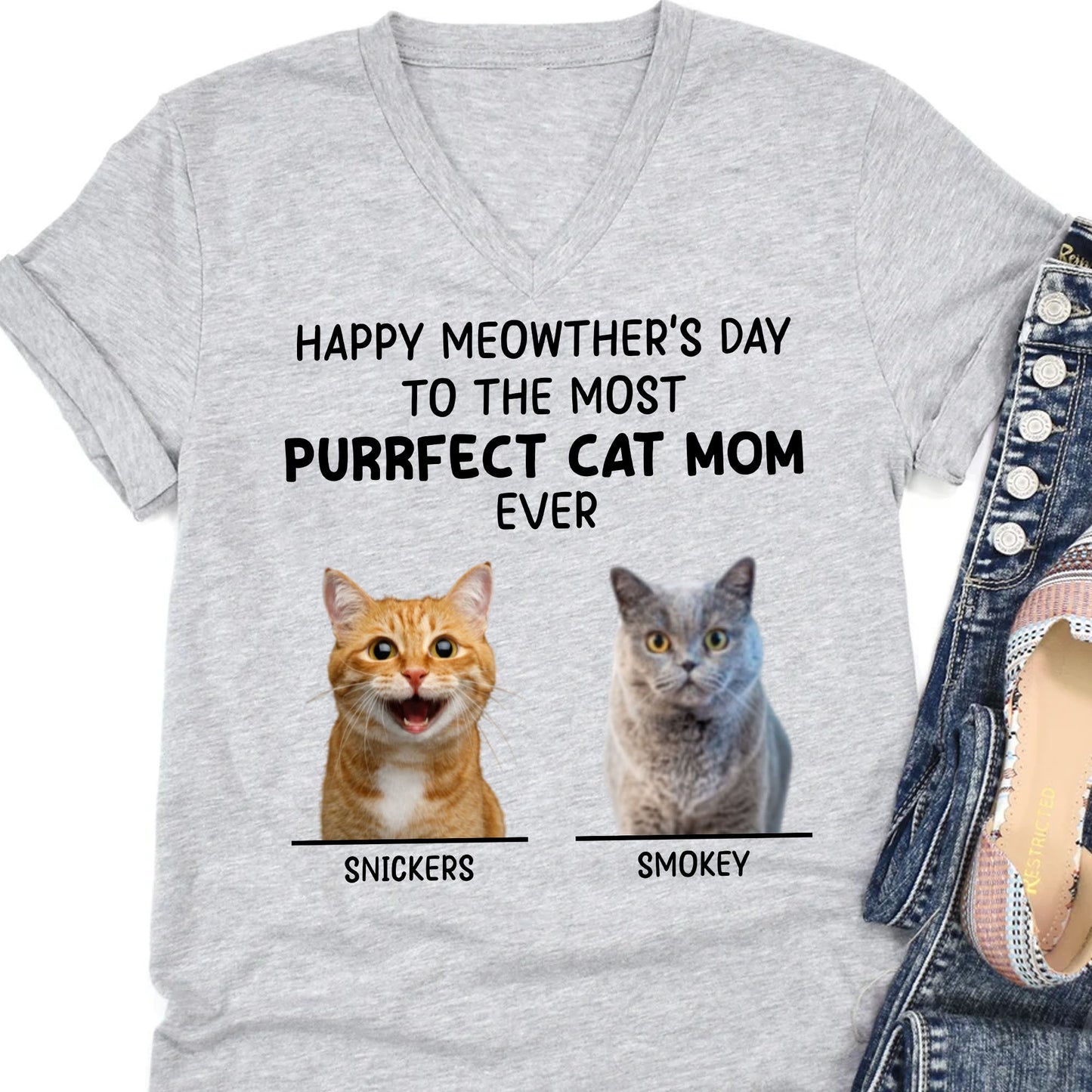 Personalized Custom Photo Dog Cat Shirt Gift For Dad Mom C662