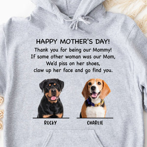 Thank You Being Mommy Dog Mom Personalized Custom Photo Shirt