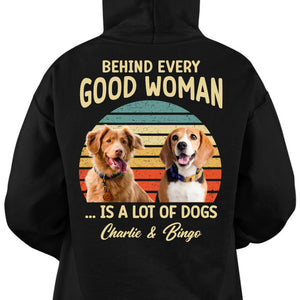 Behind Good Woman Man Personalized Custom Photo Dog Cat Backside Shirt C510