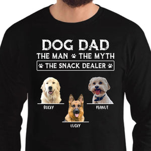 The Man The Myth The Snack Dealer Personalized Custom Photo Dog Cat Dad Shirt C649